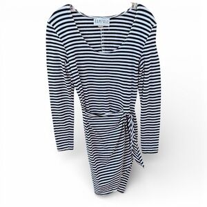 Rampage Monochrome Striped Dress